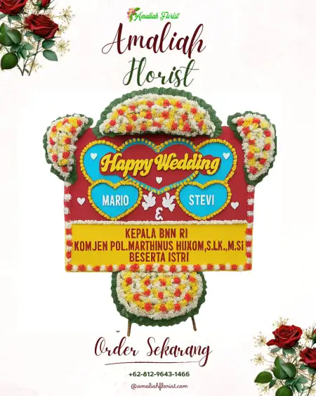 Papan Bunga Pernikahan Piani